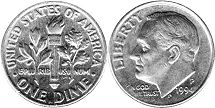 Moneda Estadounidenses 10 centavos 1994