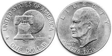 Moneda Estadounidenses 1 dólar 1976 Bicentenario
