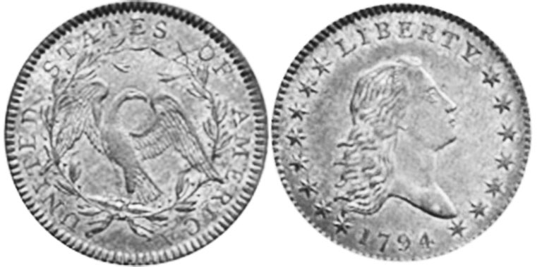 US moneda half dólar 1794