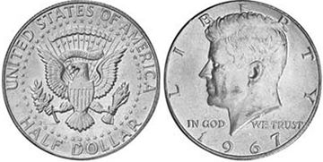 Moneda Estadounidenses 1/2 dólar 1967