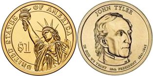Moneda Estadounidenses 1 dólar 2009 Tyler