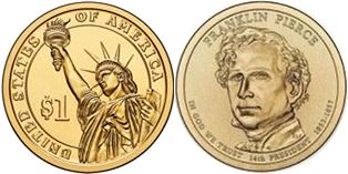 Moneda Estadounidenses 1 dólar 2009 Pierce