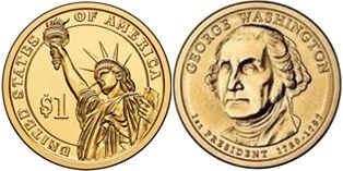 Moneda Estadounidenses 1 dólar 2009 Washington