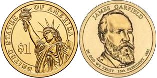 Moneda Estadounidenses 1 dólar 2009 Garfield