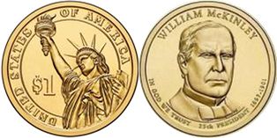 Moneda Estadounidenses 1 dólar 2009 McKinley