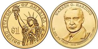 Moneda Estadounidenses 1 dólar 2009 Harding