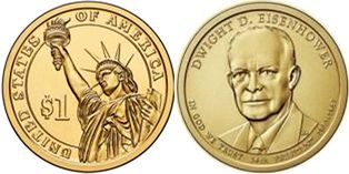 Moneda Estadounidenses 1 dólar 2009 Eisenhower