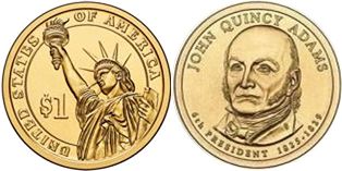 Moneda Estadounidenses 1 dólar 2009 Adams