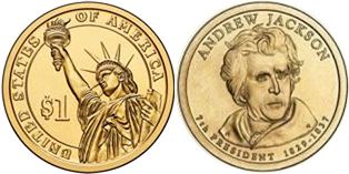 Moneda Estadounidenses 1 dólar 2009 Jackson