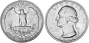 Moneda Estadounidenses 25 centavos 1932