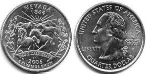 Moneda Estadounidenses State 25 centavos 2006 Nevada