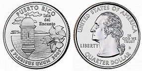 Moneda Estadounidenses State 25 centavos 2009 Puerto Rico
