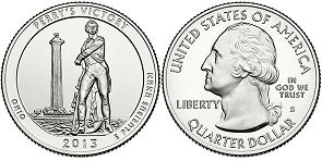 Moneda Estadounidenses Beautiful América 25 centavos 2013 Perry’s Victory