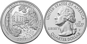 Moneda Estadounidenses Beautiful América 25 centavos 2017 Ozark