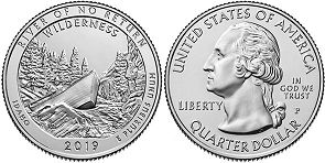 Moneda Estadounidenses Beautiful América 25 centavos 2019 Frank Church River