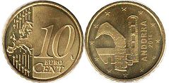 moneda Andorra 10 euro cent 2014