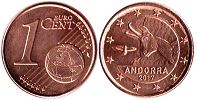 moneda Andorra 1 euro cent 2017