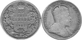 moneda canadian old moneda 25 centavos 1902