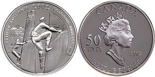  moneda canadiense conmemorativa 50 centavos 2002