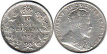 moneda canadian old moneda 10 centavos 1906