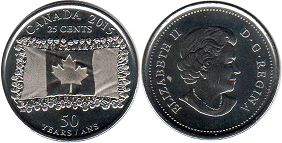  moneda canadiense conmemorativa 25 centavos 2015