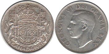 moneda canadian old moneda 50 centavos 1951