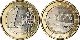 moneda Finlandia 1 euro 2014