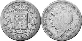 moneda Francia 1 franco 1821