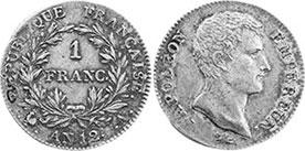 moneda Francia 1 franco 1803