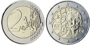moneda Francia 2 euro 2013