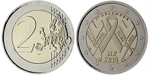 moneda Francia 2 euro 2014