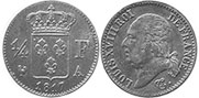 moneda Francia 1/4 de franco 1817