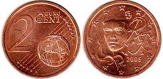 moneda Francia 2 euro cent 2005