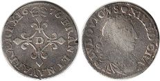 moneda Francia 4 sols 1676