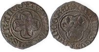 moneda Francia denier sin fecha (1515-1540)