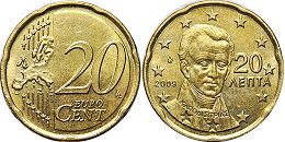 moneda Grecia 20 euro cent 2009