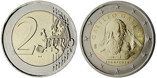moneda Italia 2 euro 2014