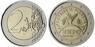 moneda Italia 2 euro 2015