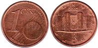 moneda Italia 1 euro cent 2002