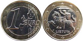 moneda Lituania 1 euro 2015