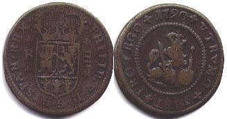 moneda España 4 maravedis 1720