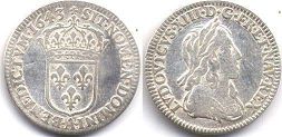 moneda Francia 1/12 ecu 1643