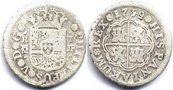 moneda España plata 1 real 1739