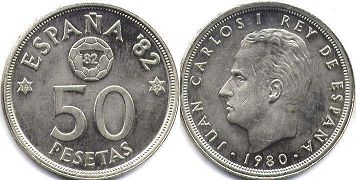 moneda España 50 pesetas 1980