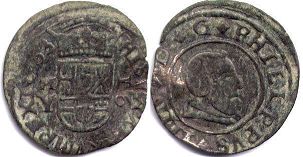moneda España 16 maravedis 1663