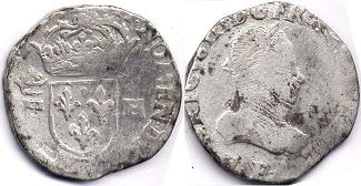 moneda Francia 1/2 teston 1575