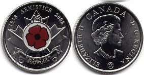  moneda canadiense conmemorativa 25 centavos 2008
