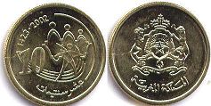moneda Morocco 10 céntimos 2002