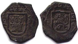 moneda España 8 maravedis 1618