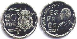 moneda España 50 pesetas 1988